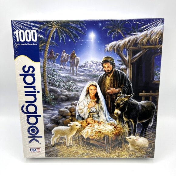 Springbok Puzzle Savior is Born Christmas Nativity 1000 Pieces Sealed - Picture 1 of 4